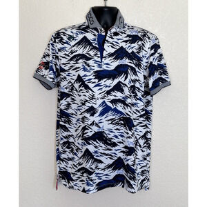 Greyson Mens Polo Tour Issue Peacemaker Mountain Camo Medium Golf Active Rare